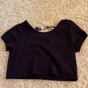Black crop top